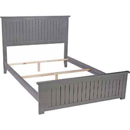 Atlantic Furniture Nantucket Full Traditional Bed with Matching Foot Board - Grey AR8236039
